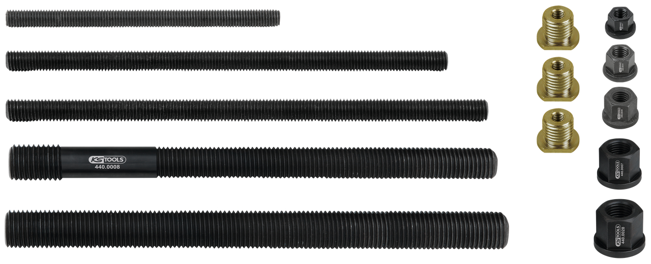 KS Tools Zugstangen-, Kragenmutter-, Adapter-Satz, 13-tlg