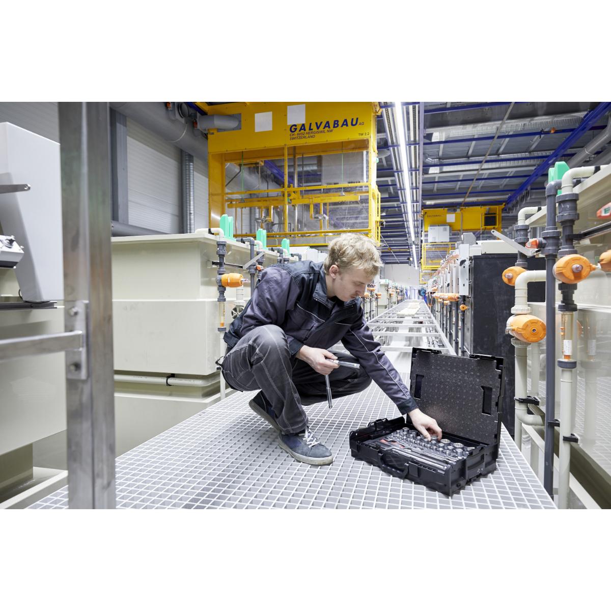 Wiha Steckschlüssel- und Bit Set 1/4 zoll und 1/2 zoll 60-teilges Set mit L-Boxx
