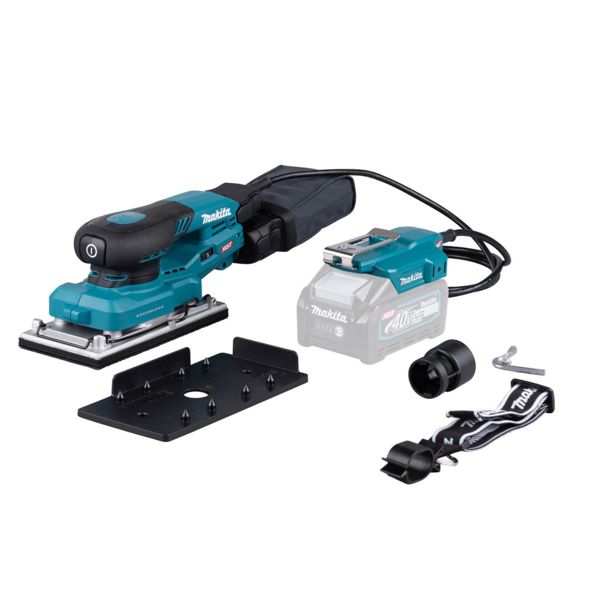 Makita Akku-Schwingschleifer XGT, Connector, 93x185 mm, 6.000 - 12.000 min(-1), 2,0 mm Hub, 1,6 m Kabel