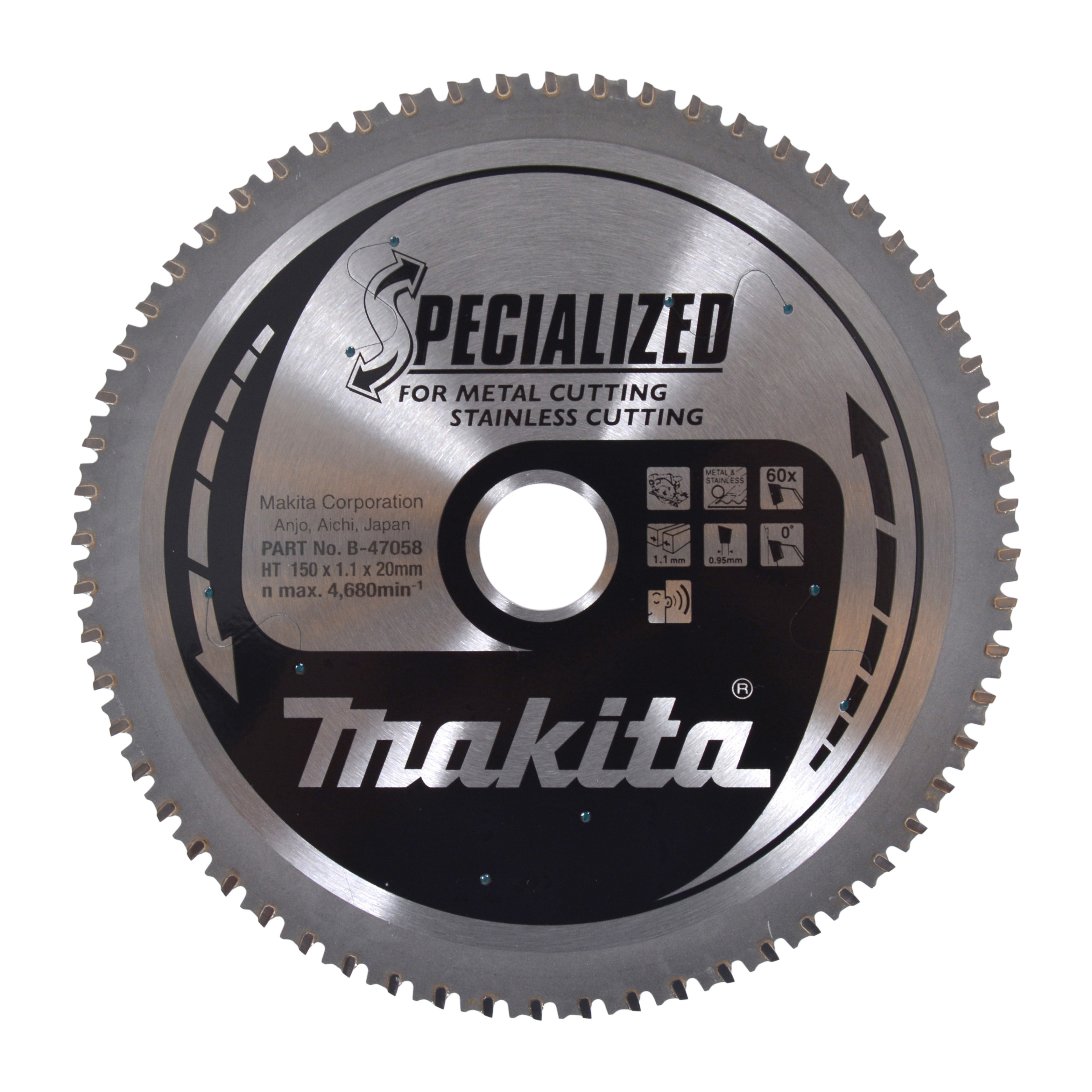 Makita Sägeblatt f. Inox 150x20x60Z - B-47058