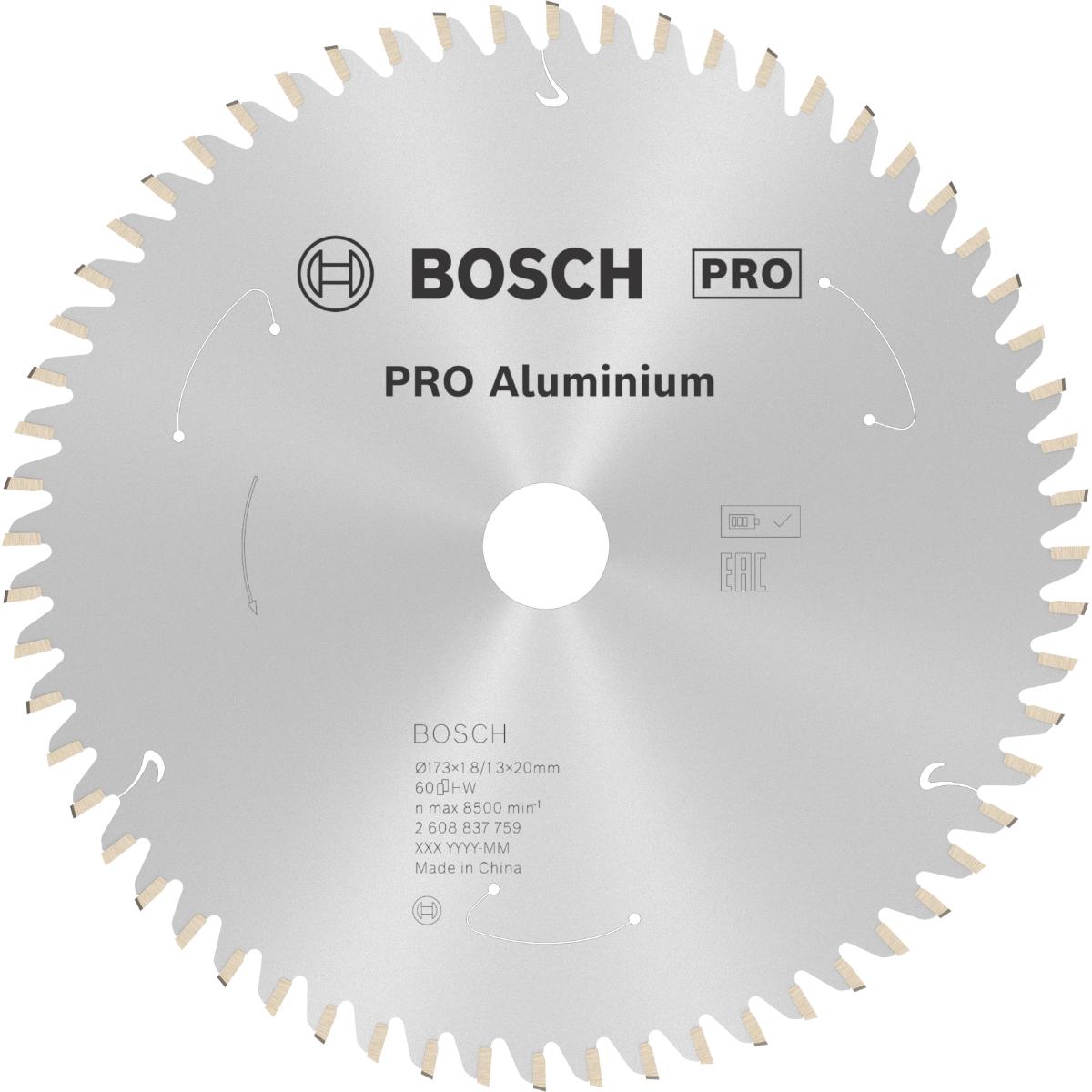 Bosch PRO Akku-Kreissägeblatt Standard for Aluminium 184 x 2/1,5 x 16, 56 Zähne