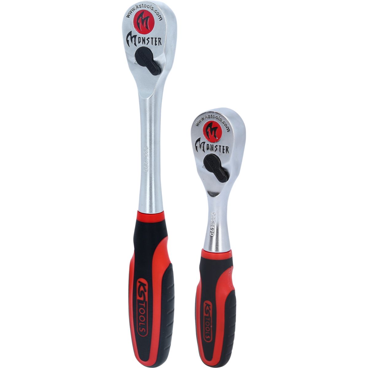 KS Tools Monster Umschaltknarren-Satz, 2-tlg 1/4 Zoll+1/2 Zoll