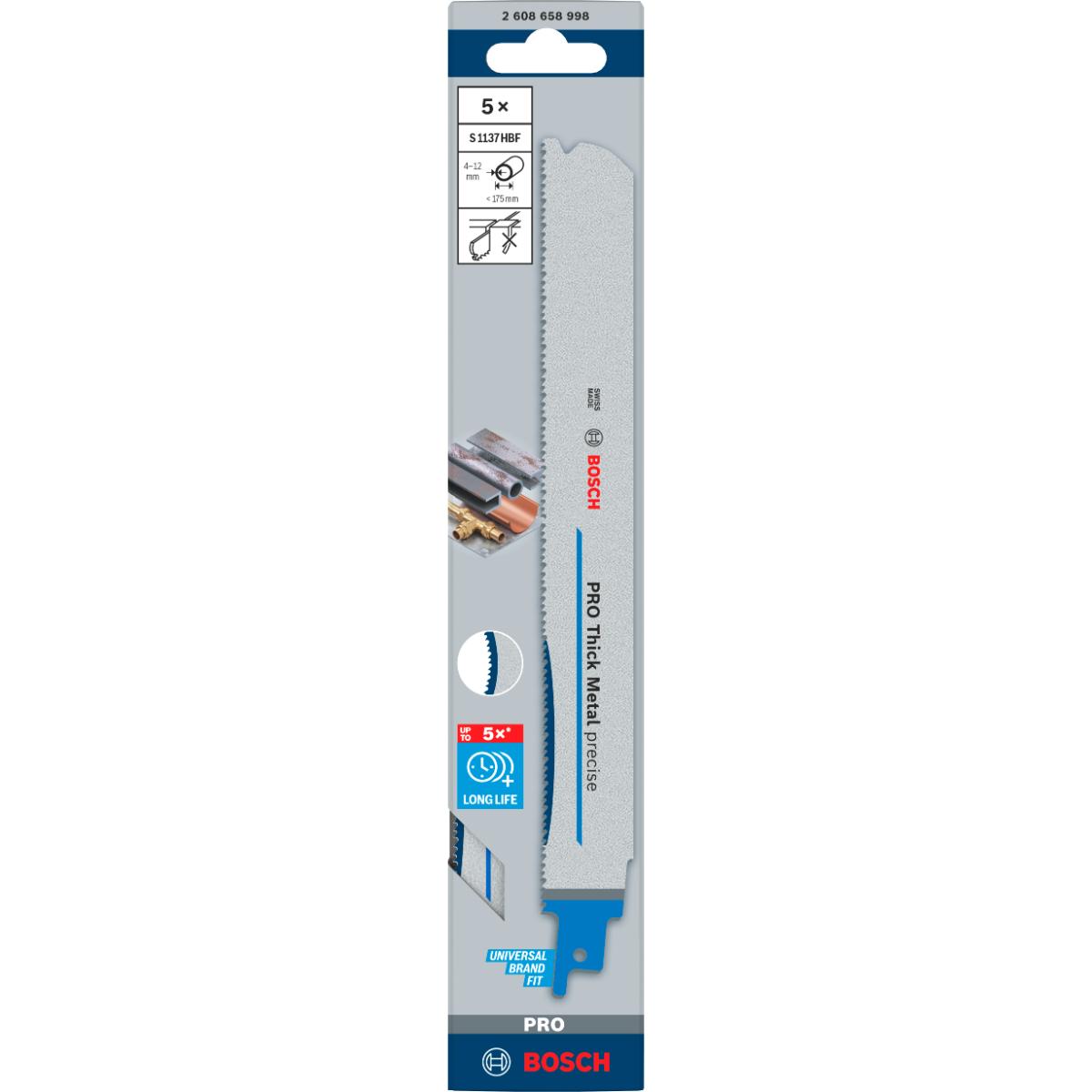 Bosch PRO Thick Metal precise S1137HBF Blatt,1,1 x 25 x 225 mm