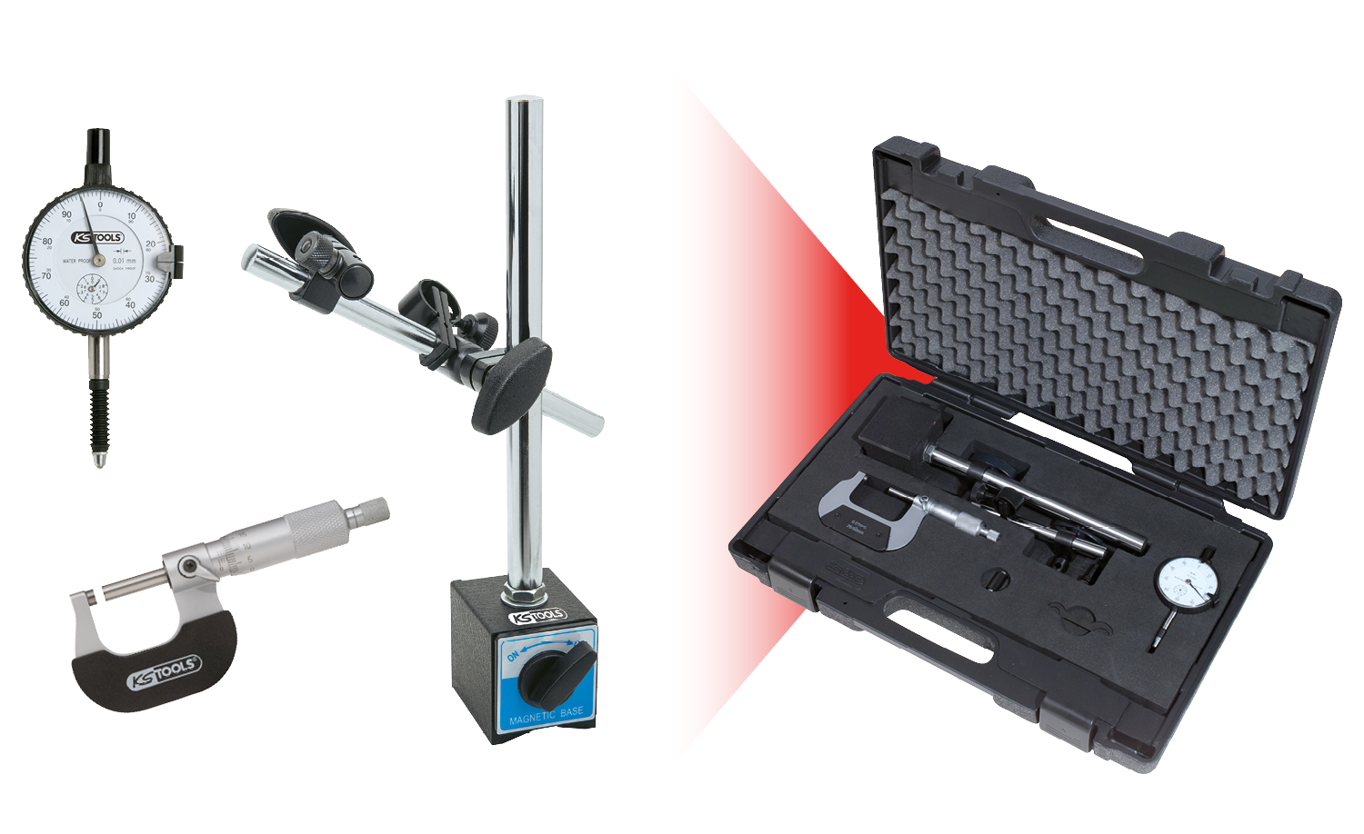 KS Tools Bremsscheibenmesswerkzeugsatz, 3-tlg