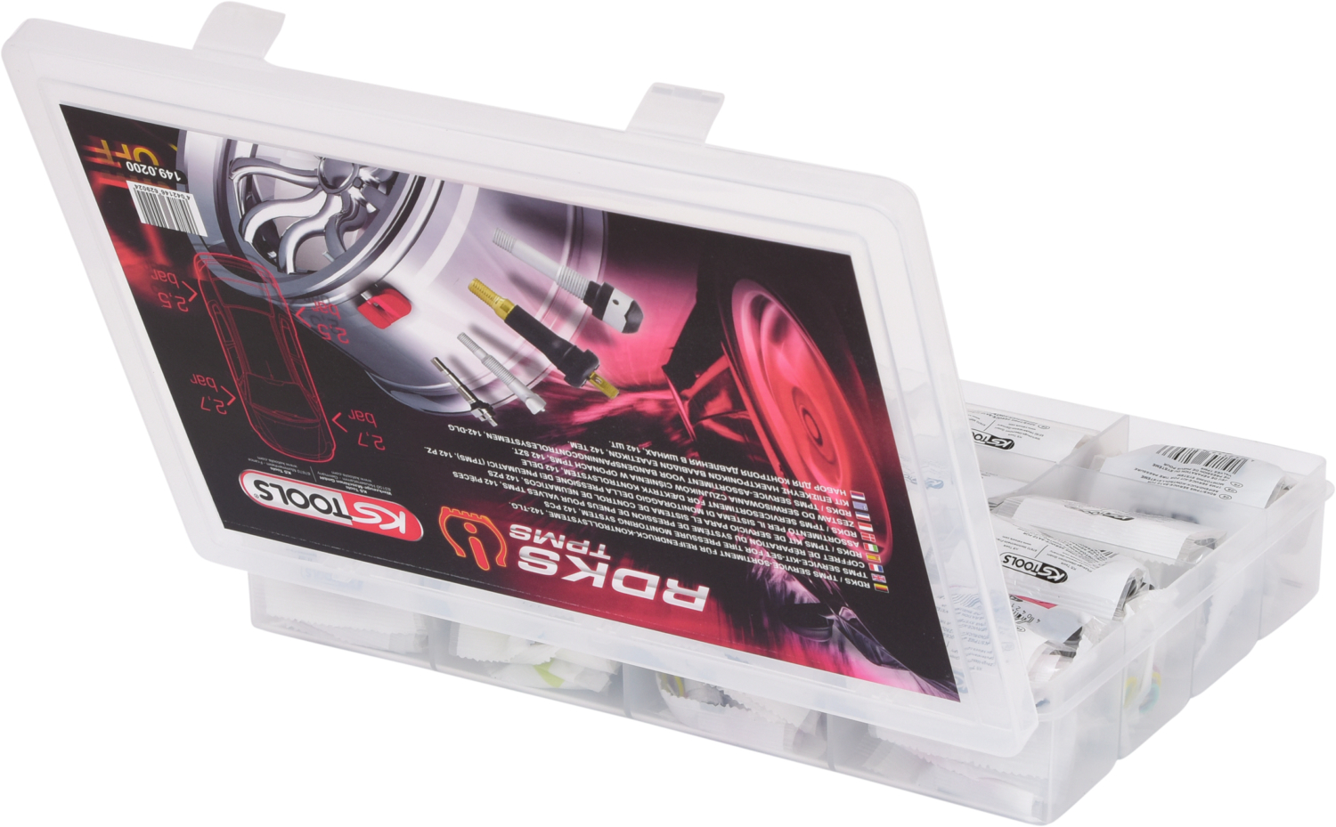 KS Tools RDKS - TPMS Service-Sortiment für Reifendruck-Kontrollsysteme, 142-tlg