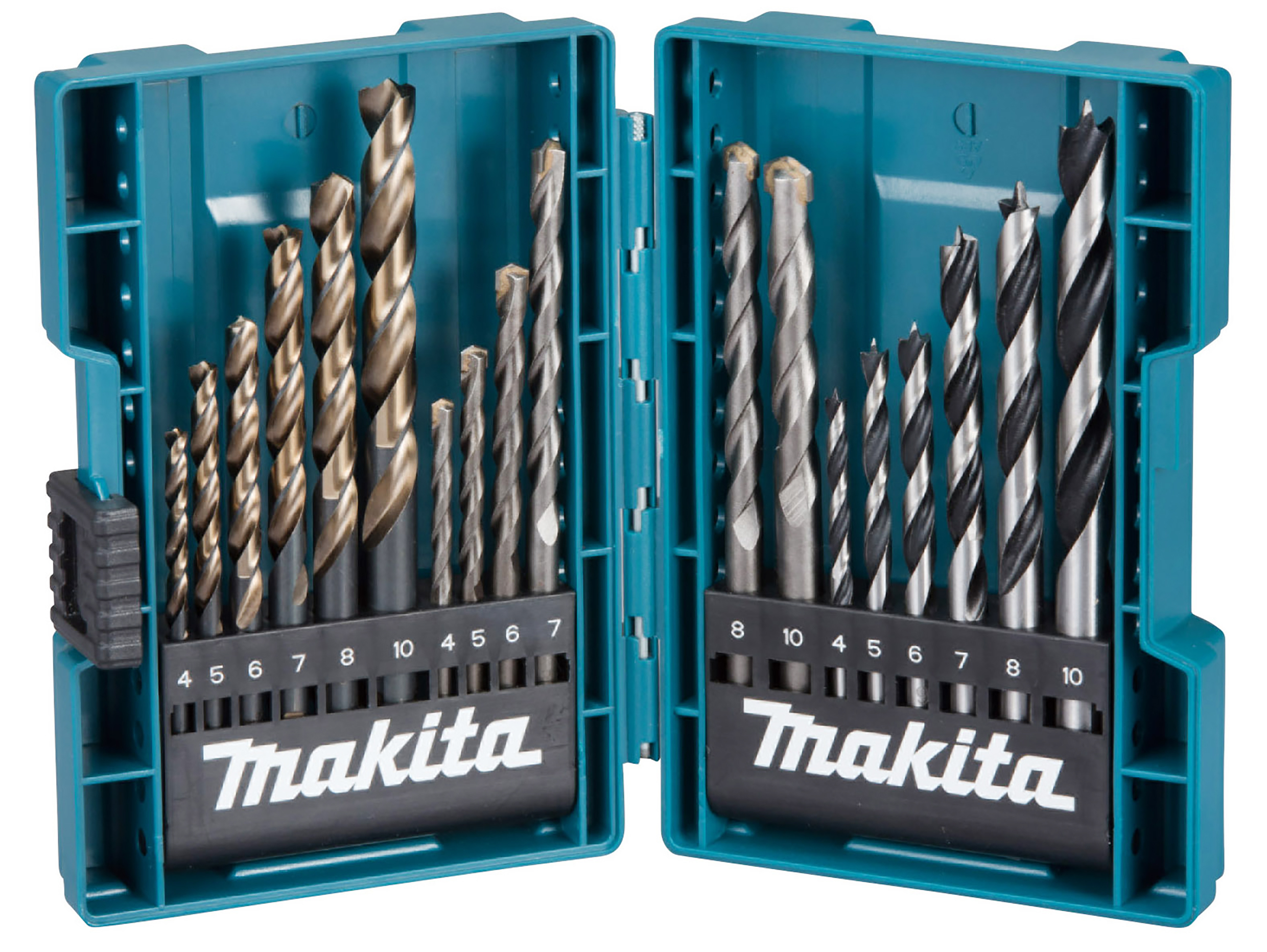 Makita Bohrer-Set, Ø 4 - 10mm - Metall/Holz/Stein - B-49432