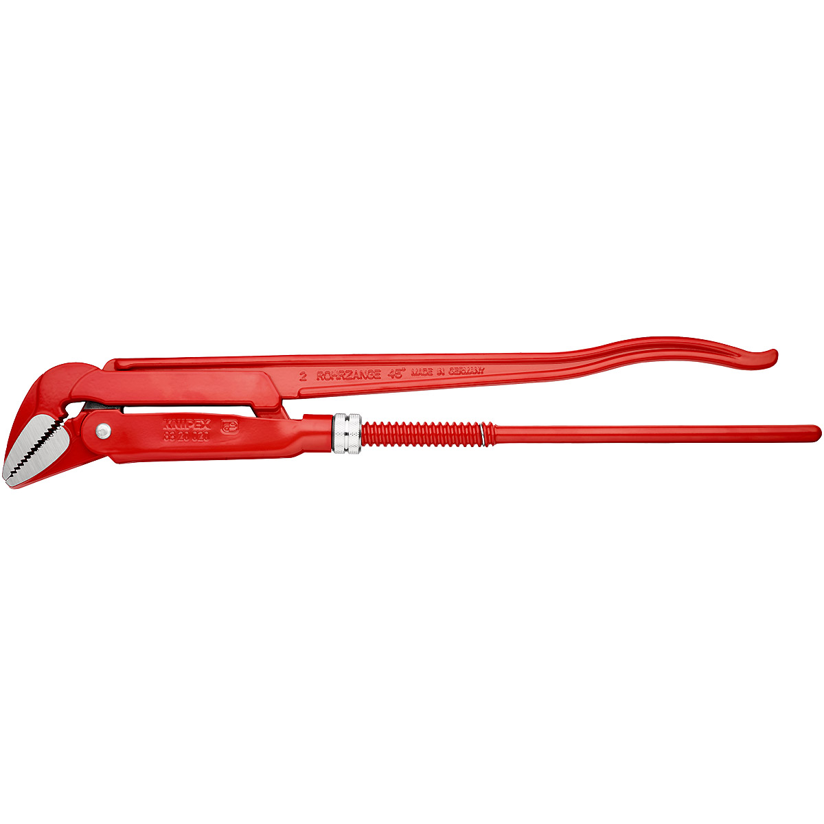 KNIPEX Rohrzange 45° 570 mm rot pulverbeschichtet