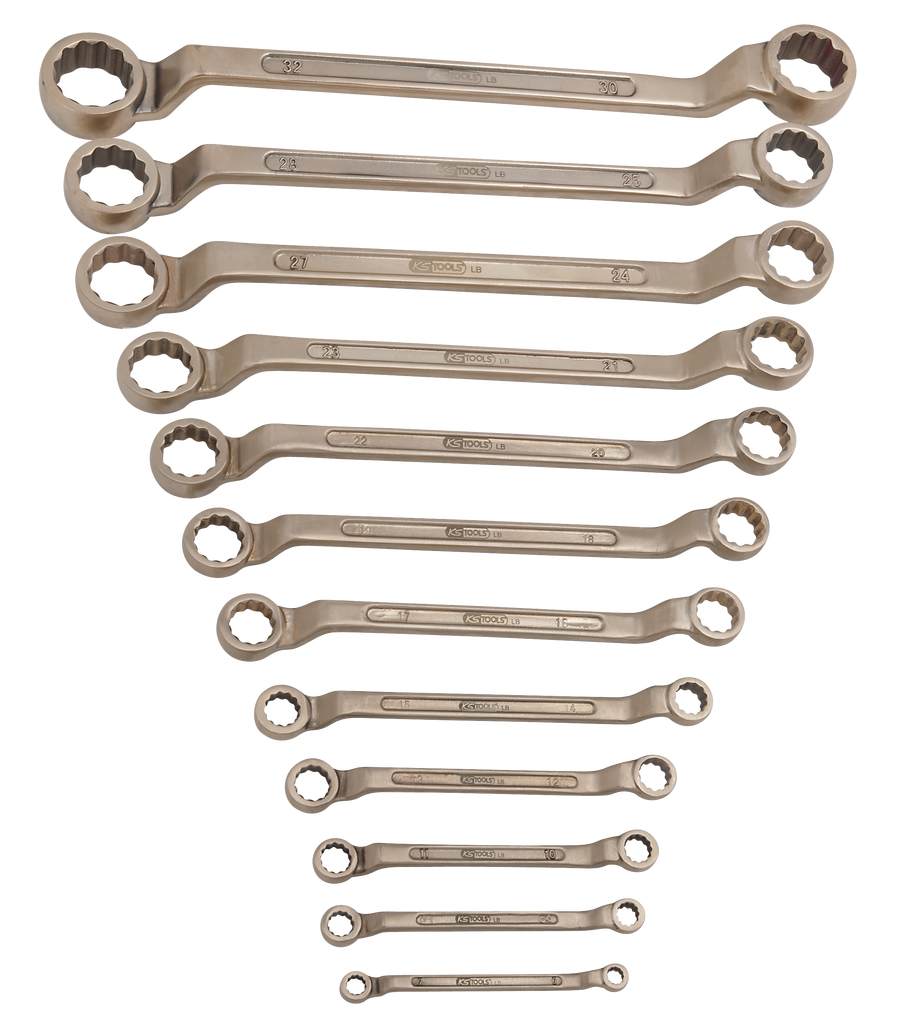 KS Tools BRONZEplus Doppel-Ringschlüssel-Satz, gekröpft 12-tlg 6-32mm