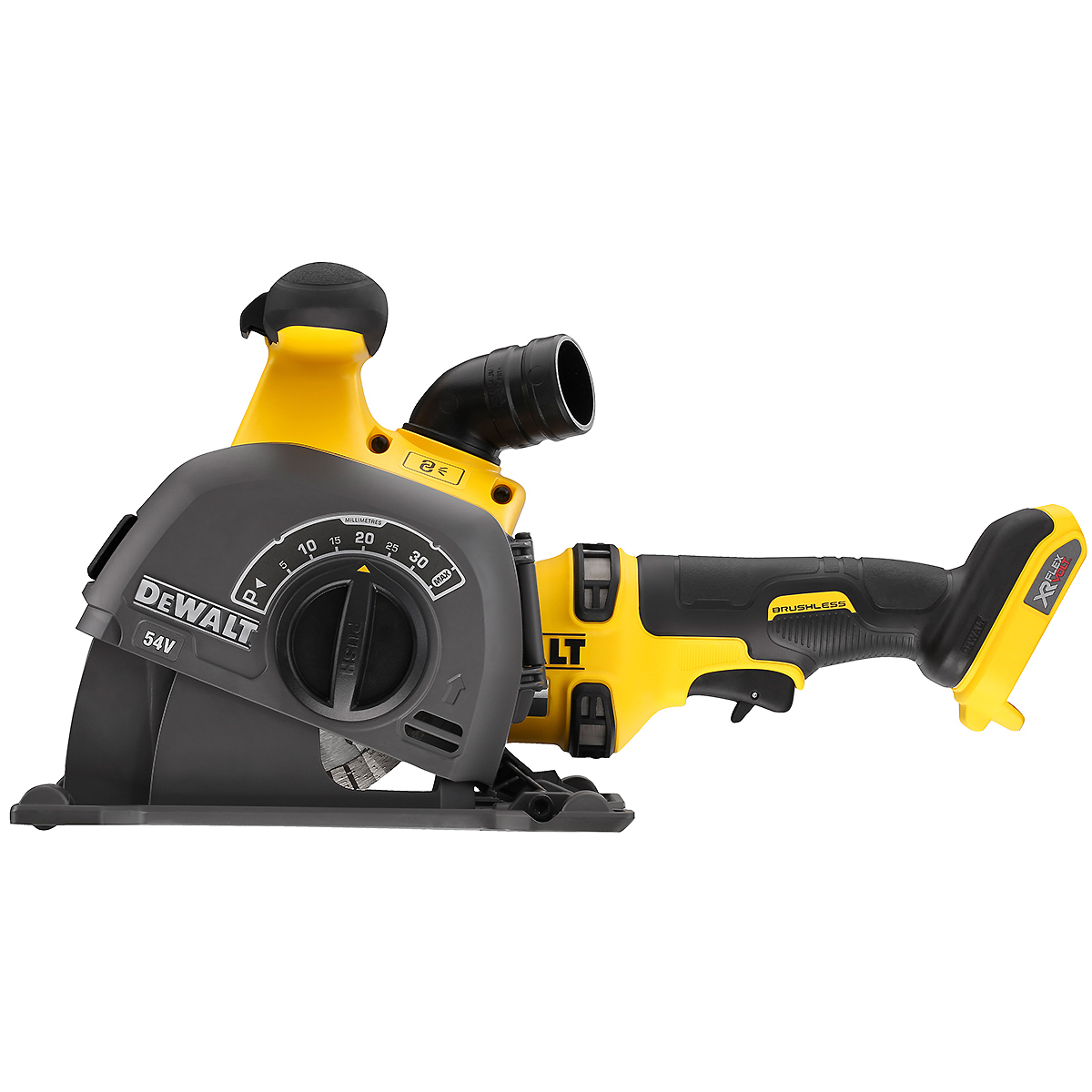 DEWALT Akku-Mauernutfräse 54V 125mm Basisversion