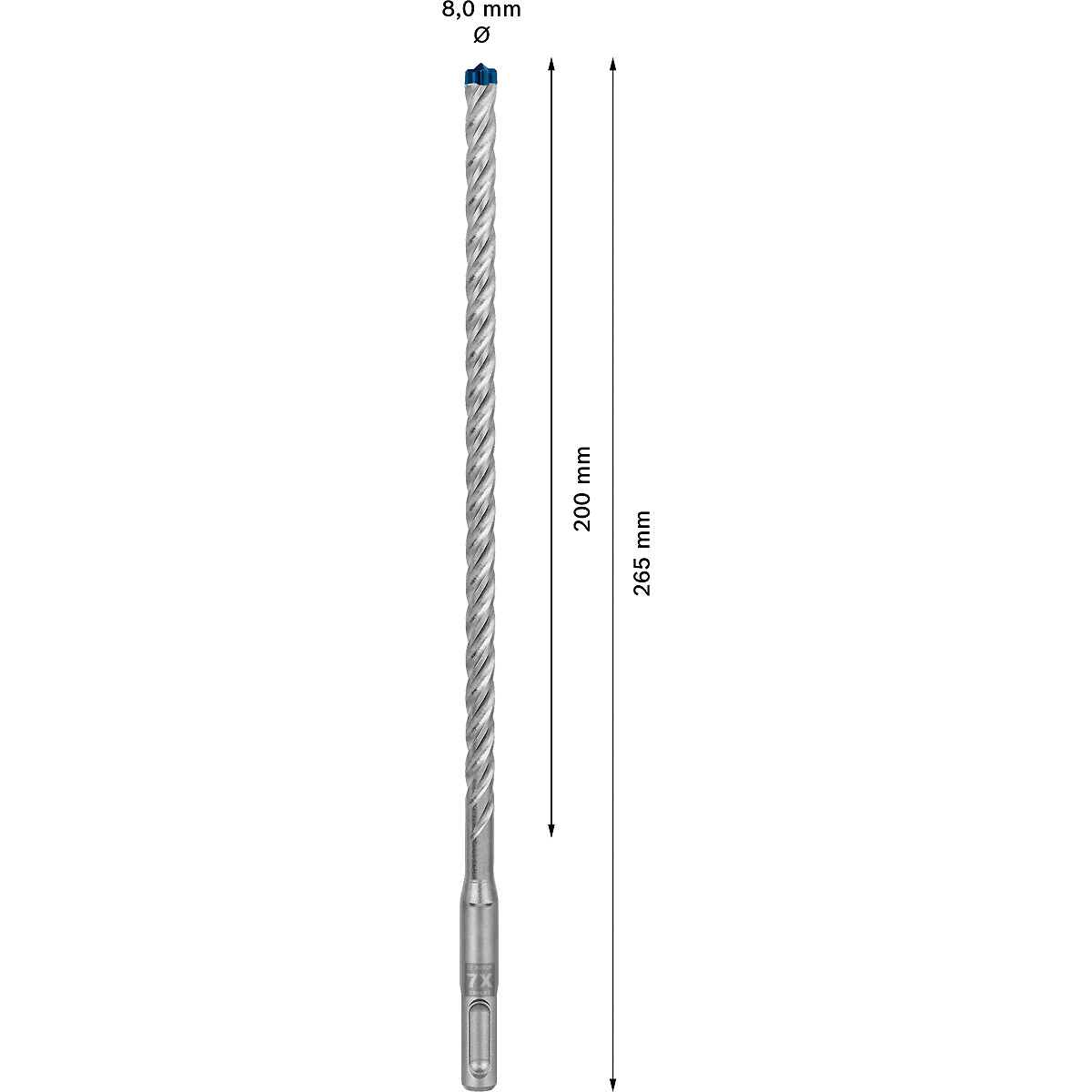 Bosch EXPERT SDS plus-7X Hammerbohrer, für Bohrhämmer ø 8 mm