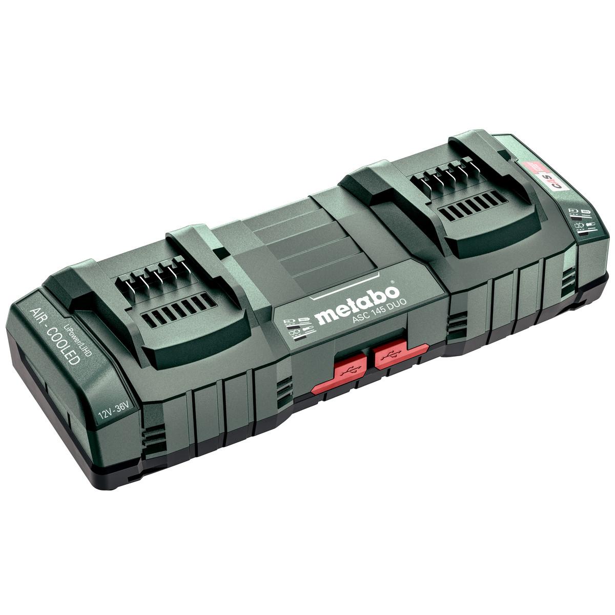 Metabo Doppel-Schnellladegerät ASC 145 DUO12-36 V, AIR COOLED, EU