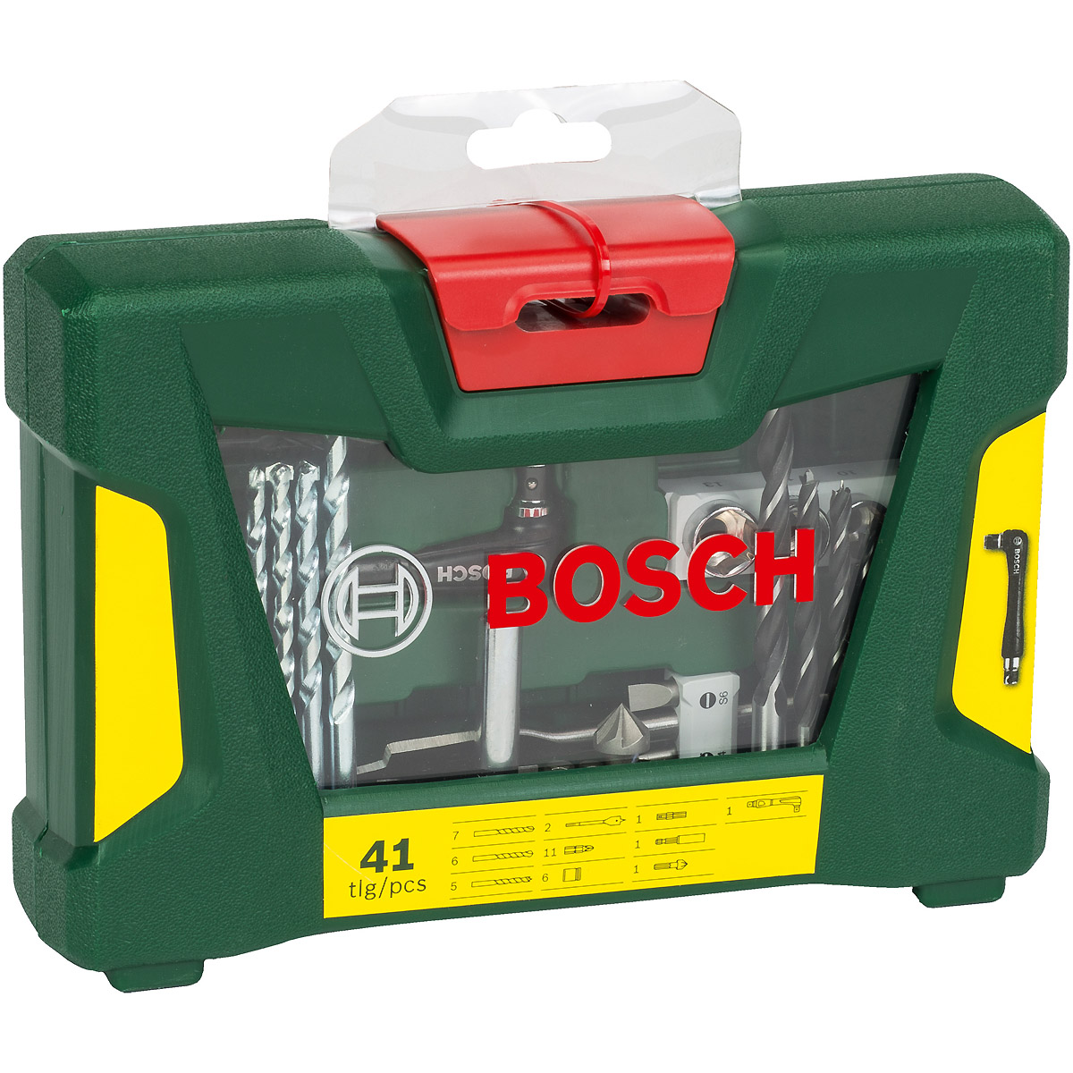 Bosch V-Line Bohrer- und Bit-Set, 41-teilig, mit Winkelschrauber
