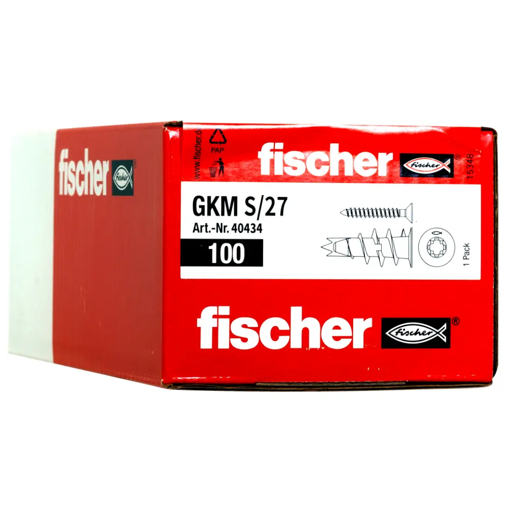 Fischer Gipskartondübel Metall GKM S 27 mit Schraube