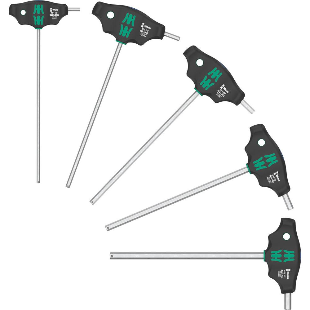 Wera 454/5 HF SHK Set 1 Schraubendrehersatz Quergriff-Schraubendreher Hex-Plus mit Haltefunktion