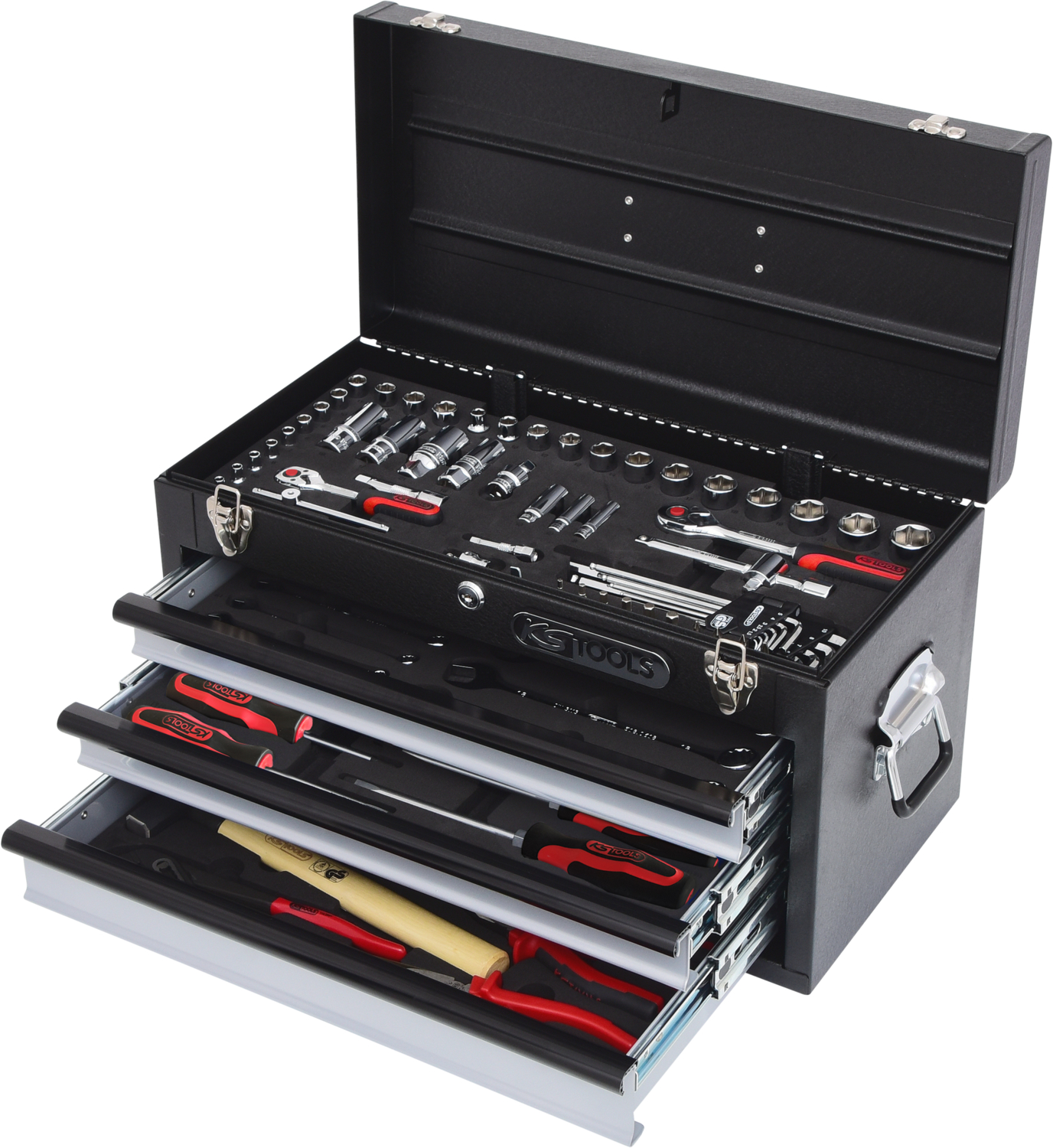 KS Tools 1/4"+3/8" CHROMEplus Universal-Werkzeug-Satz, 99-tlg