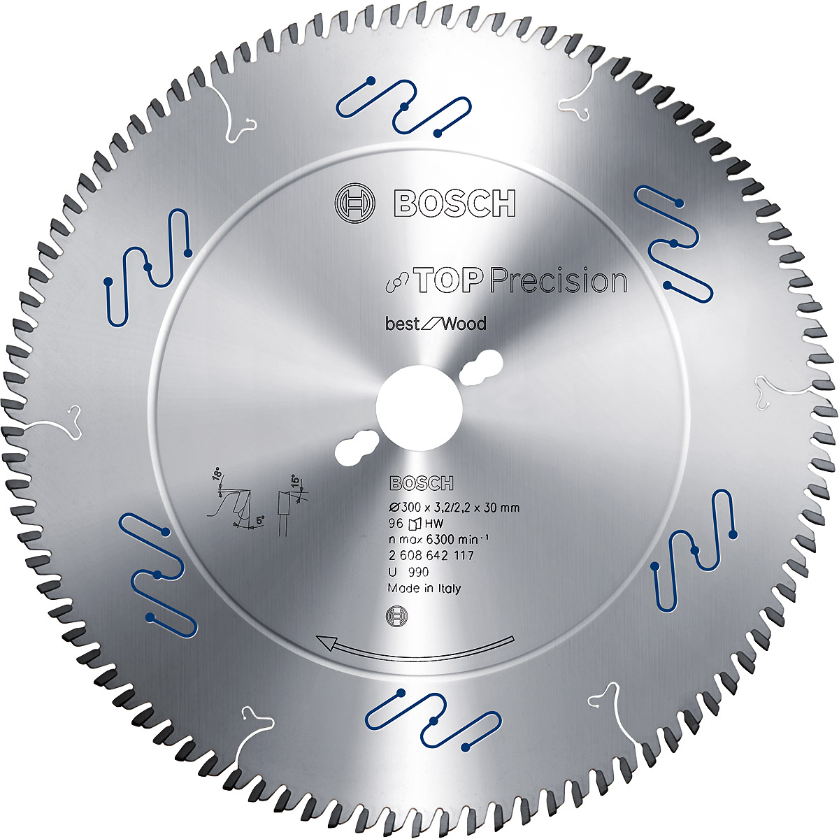 Bosch Kreissägeblatt Top Precision Best for Wood, 500 x 30 x 4,4mm, 60 Zähne