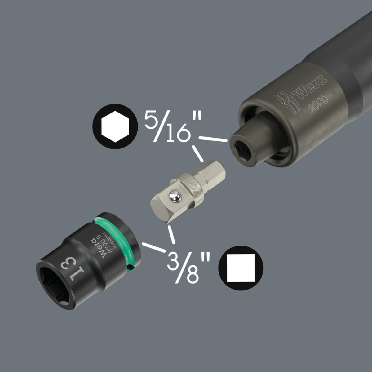Wera 2090/16 Impaktor Schlagschraubendreher Set 1, metrisch, 3/8"