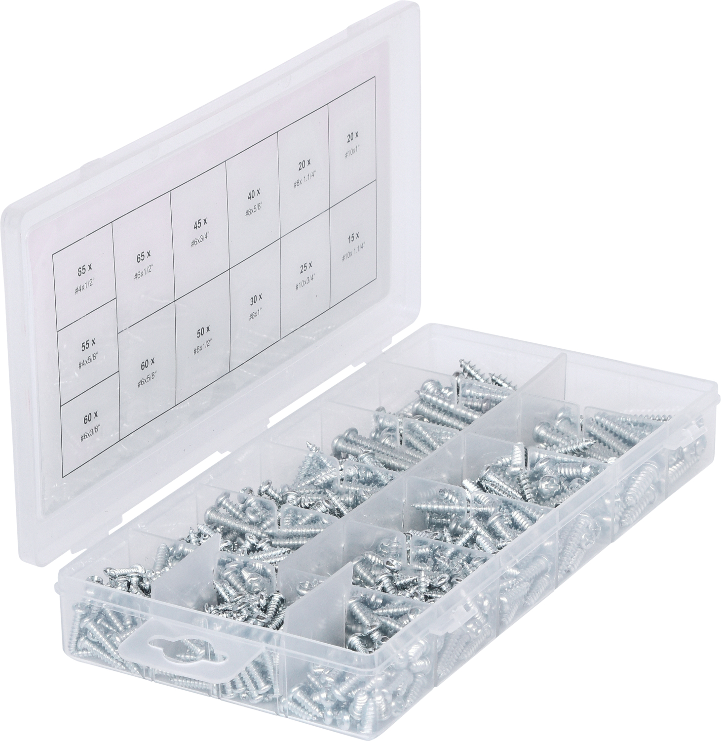KS Tools Sortiment Linsenkopf-Blechtreibschrauben, 550-tlg