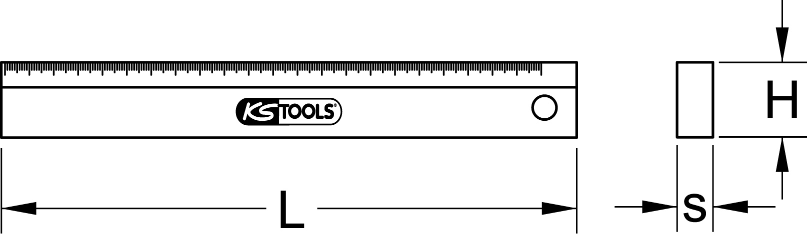 KS Tools Präzisions-Maßstab