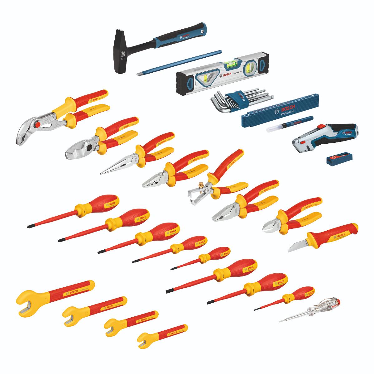 Bosch Combo Kit Elektrikerkoffer, 37-teiliges Set