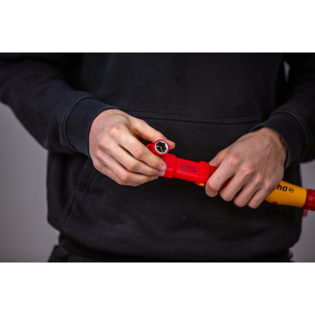 Wiha Drehmomentschlüssel electric 3/8 zoll für Steckschlüssel, variabel einstellbare Drehmomentbegrenzung