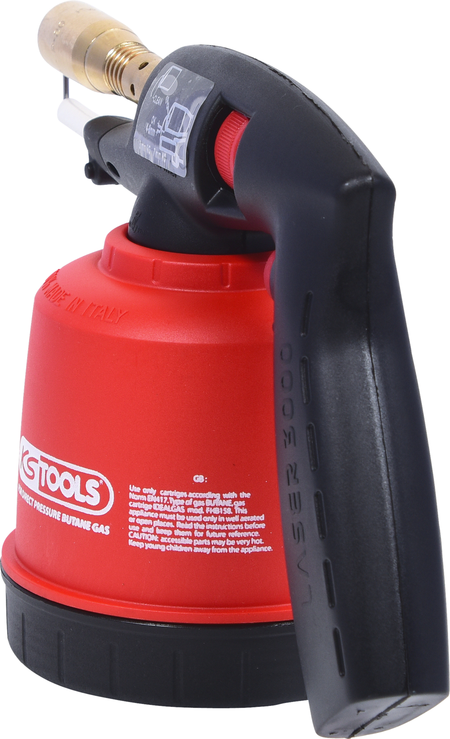 KS Tools Universal-Kartuschenlötgerät mit Piezo-Zündung, rot