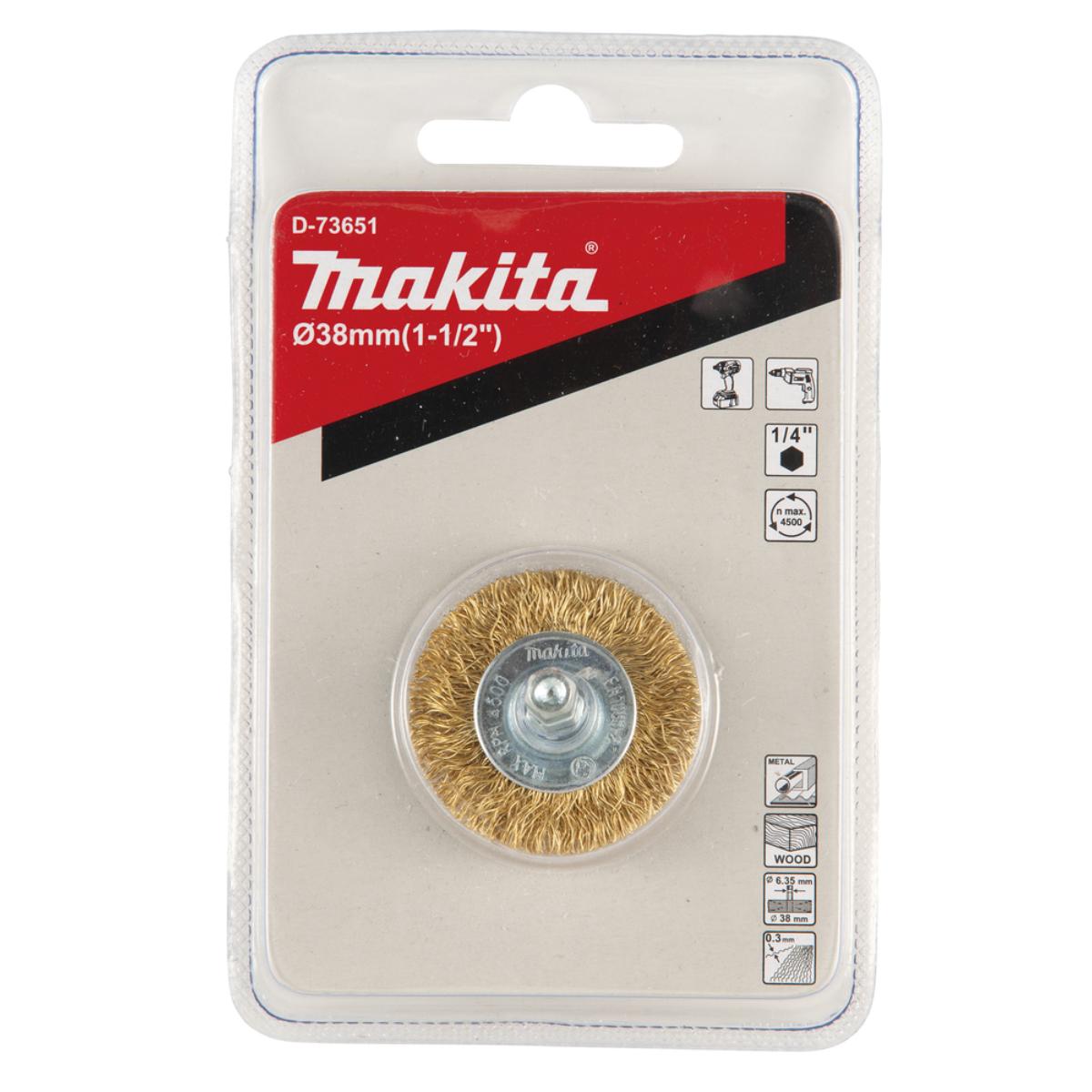 Makita Rundbürste - 1/4 Zoll-Sechskant - gewellt - verzinkt