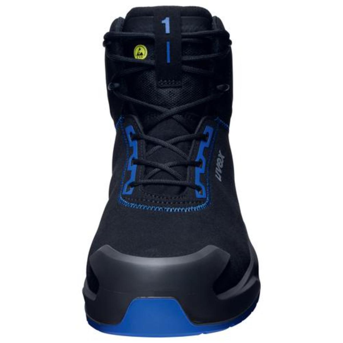 uvex 1 x-craft Sicherheitsschuh Stiefel S2, schwarz/blau