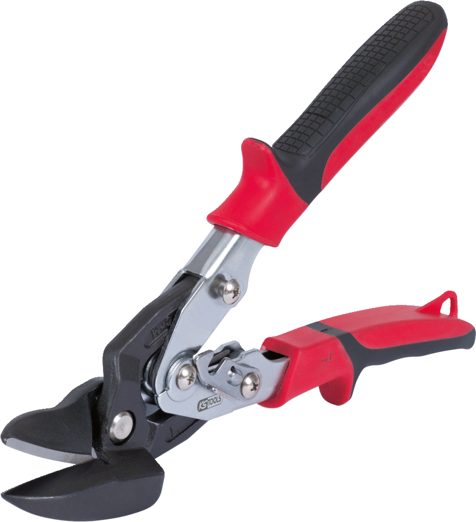 KS Tools Figuren-Durchlaufschere, linksschneidend