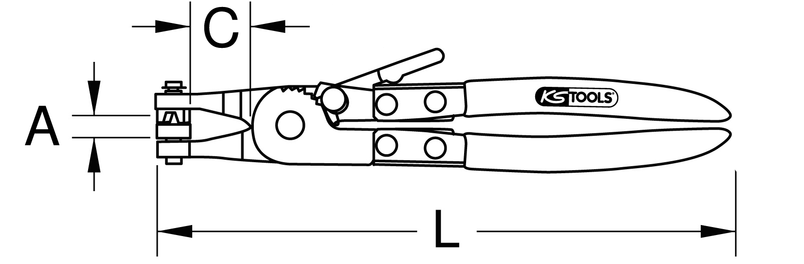 KS Tools Schlauchschellenzange