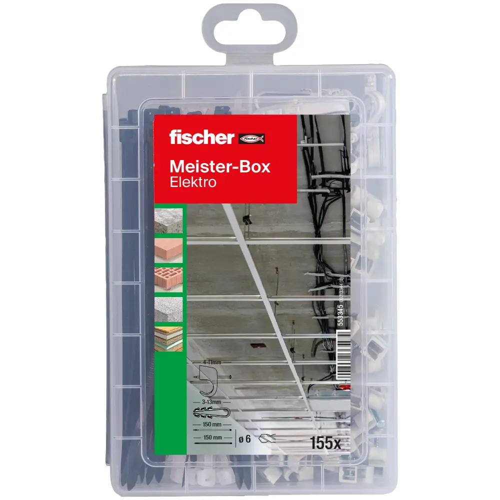 Fischer Dübelsortiment Meister-Box Elektro (155 Teile)