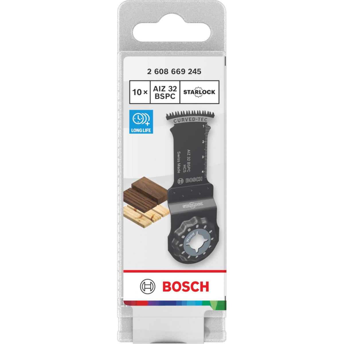 Bosch AIZ 32 BSPC Holz Tauchsägeblatt, Starlock, 32 x 50 mm, 10-Stück