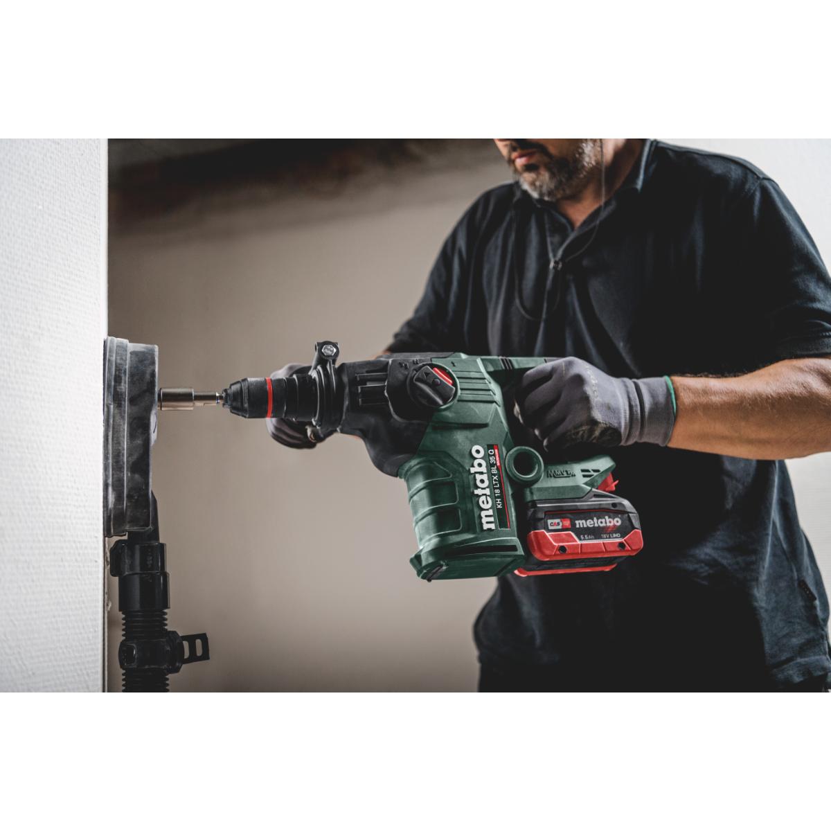 Metabo Akku-Kombihammer KH 18 LTX BL 35 Q - 2x 5,5Ah, ASC 145, metaBOX 185 XL