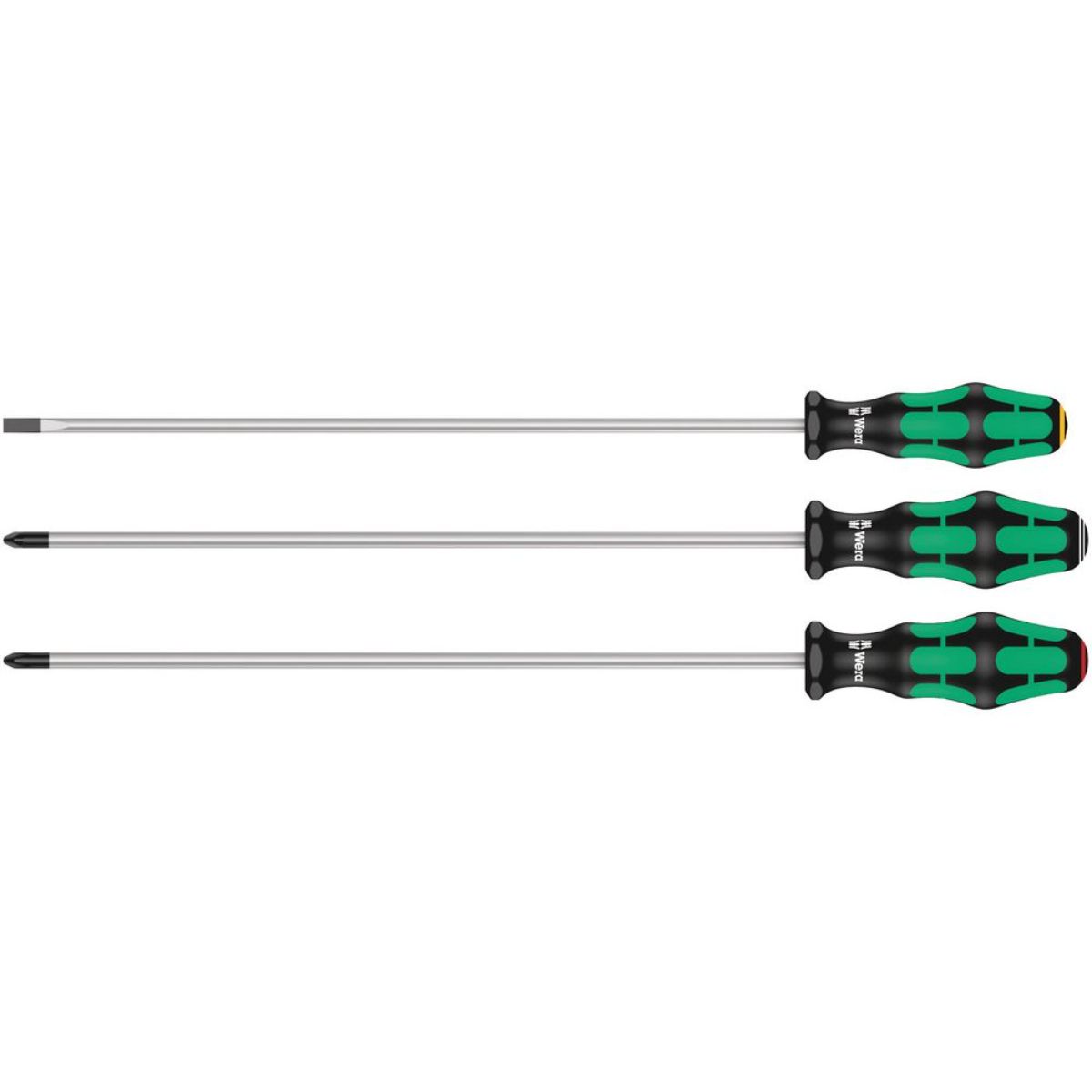 Wera 335/350/355/3 Schraubendrehersatz Kraftform Plus mit 300 mm langen Klingen, 3-teilig