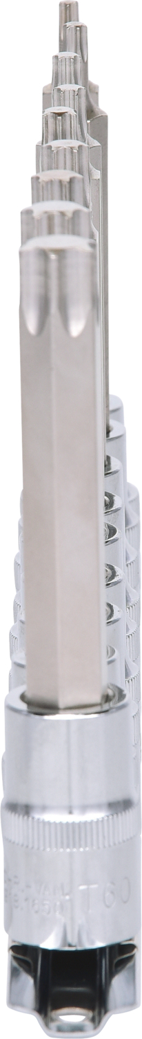 KS Tools 1/2" CHROMEplus Bit-Stecknuss-Satz Torx, lang, 9-tlg T20-T60