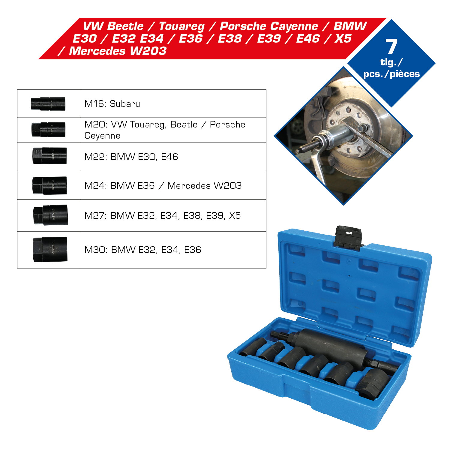 Brilliant Tools Antriebswellen-Einzieher-Satz - BT671050