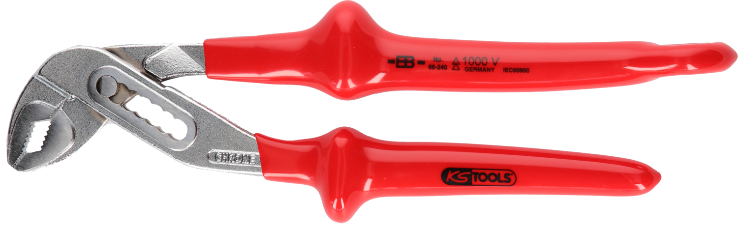 KS Tools 1000V Wasserpumpenzange mit Sicherungsöse für Sicherheitsleine