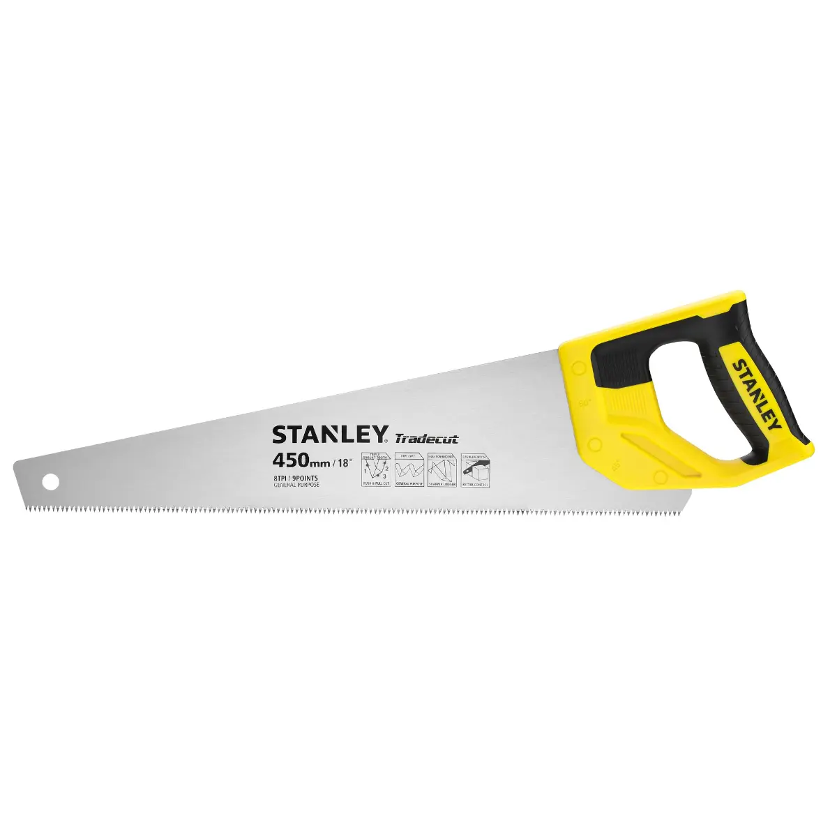 STANLEY Tradecut Holzsäge 18 Zoll / 450 mm 8 TPI