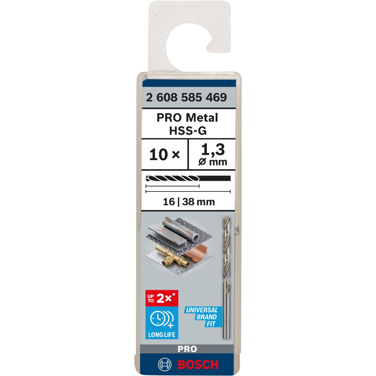 Bosch PRO Metallbohrer HSS-G, DIN 338