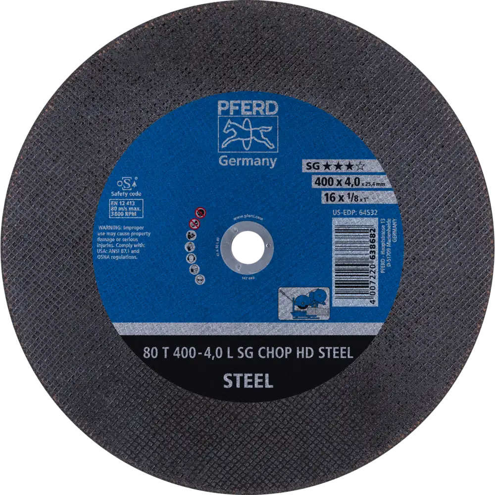 PFERD TOOLS Trennscheibe T Leistungslinie SG CHOP HD STEEL für Stahl