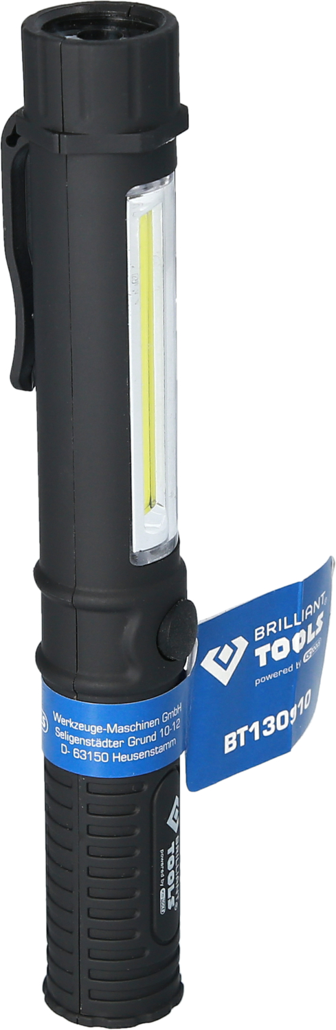 Brilliant Tools 2 in 1 COB-Taschenlampe mit 140 Lumen - BT130910