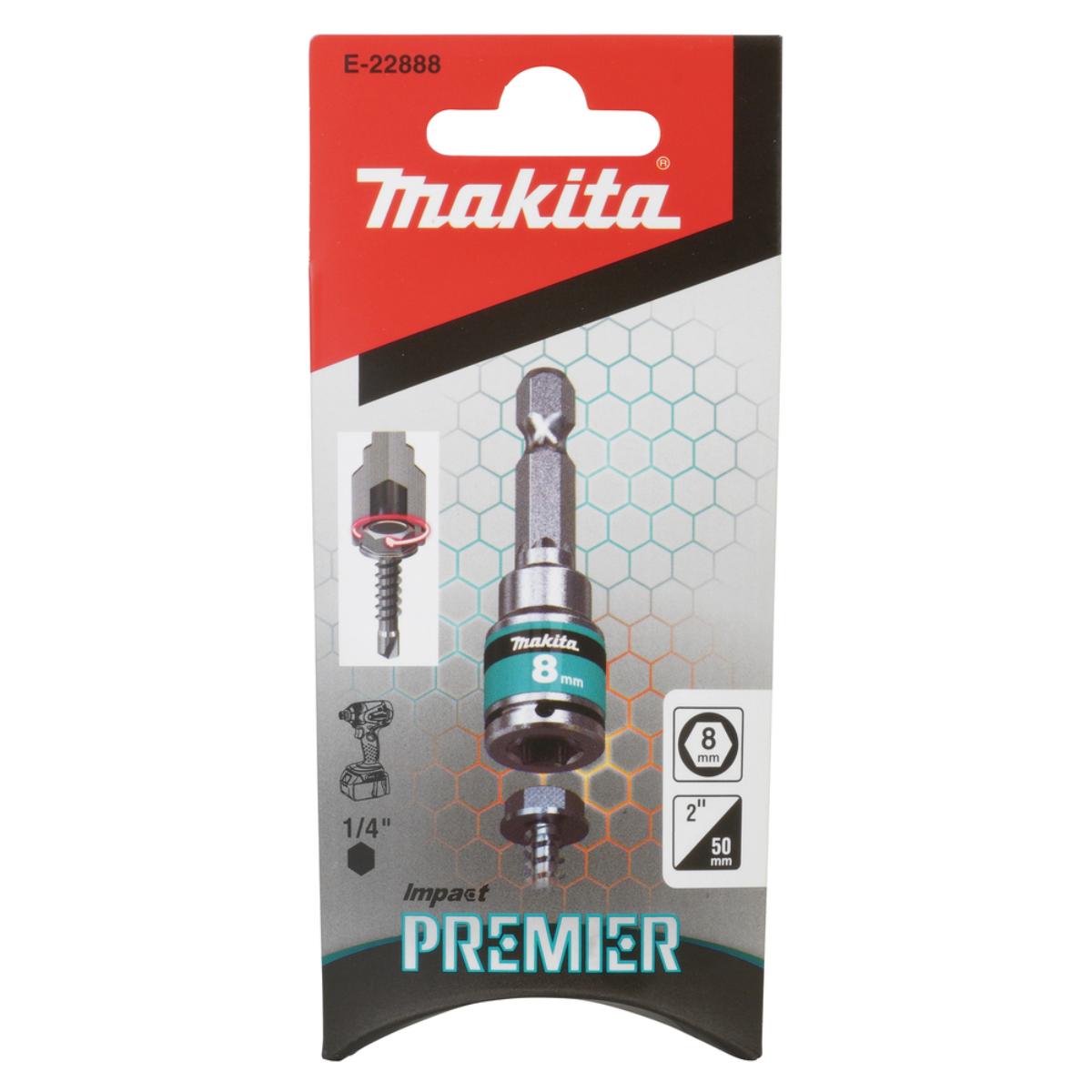 Makita Torsion Steckschlüssel 8mm Impact Premier 1/4 Zoll - SW8 - Aufsteckring - Impact Premier
