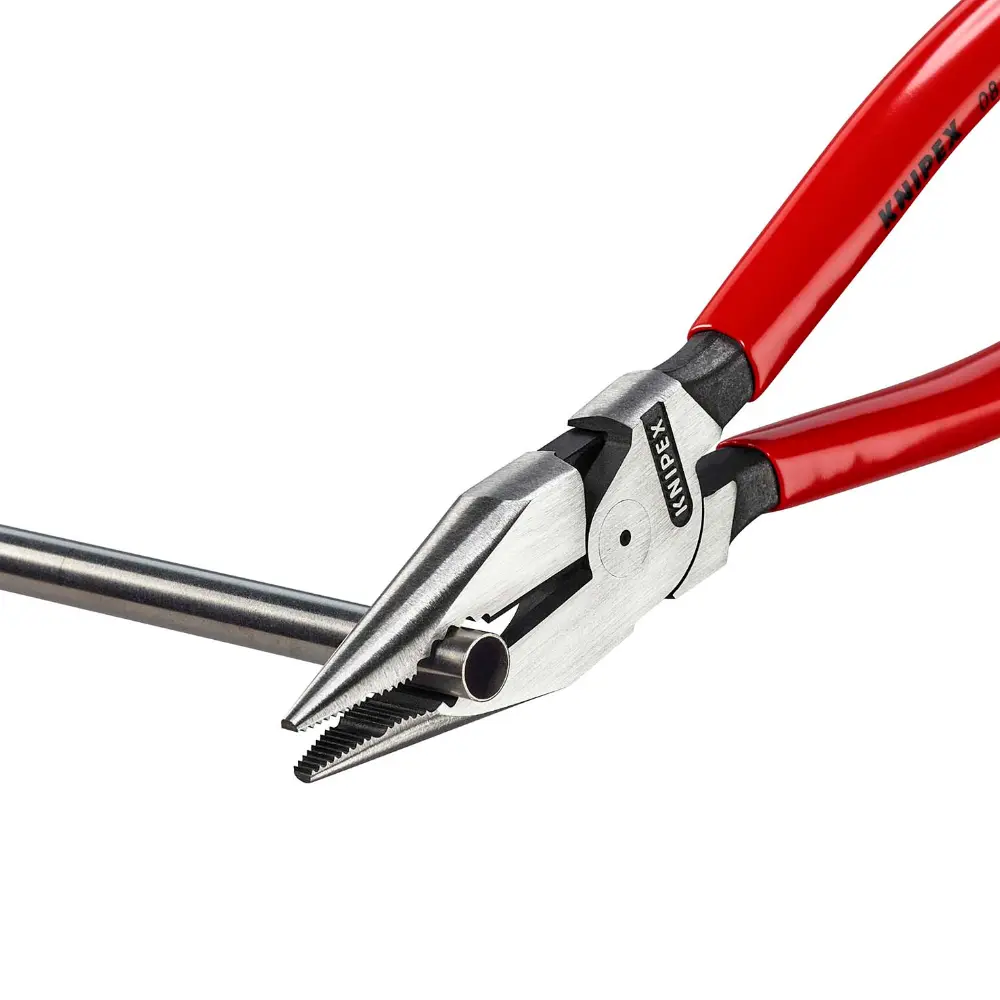 KNIPEX Spitz-Kombizange mit Kunststoff überzogen schwarz atramentiert 185 mm