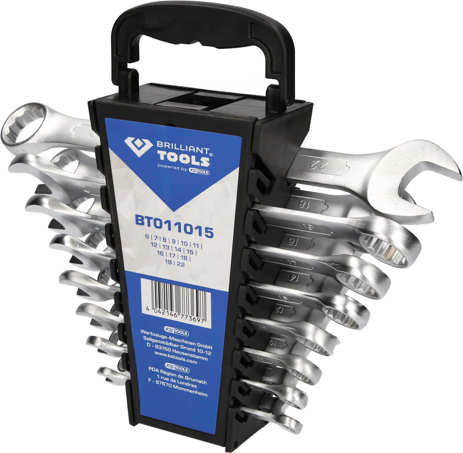 Brilliant Tools Ring-Maulschlüssel-Satz, 15-tlg - BT011015