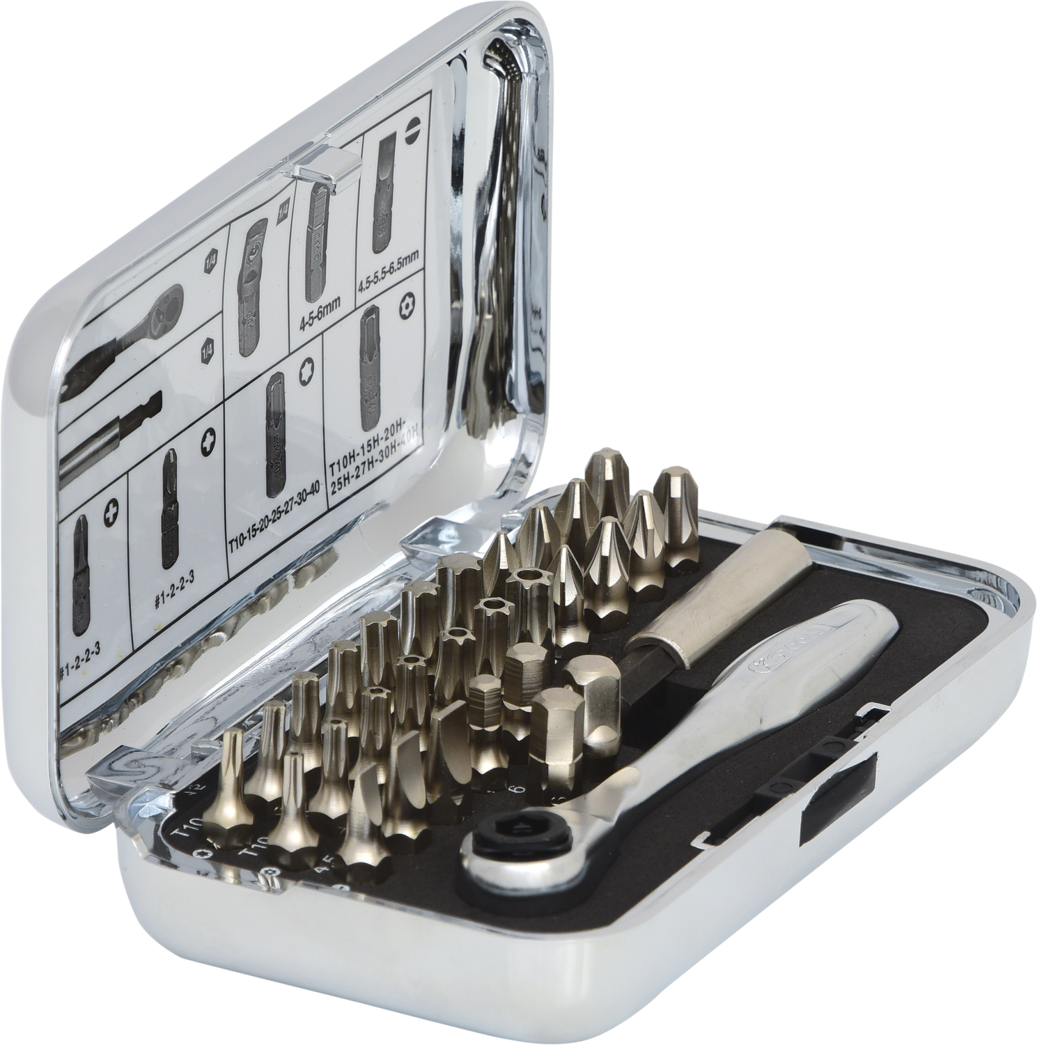 KS Tools 1/4" CHROMEplus Bit-Satz, 31-tlg