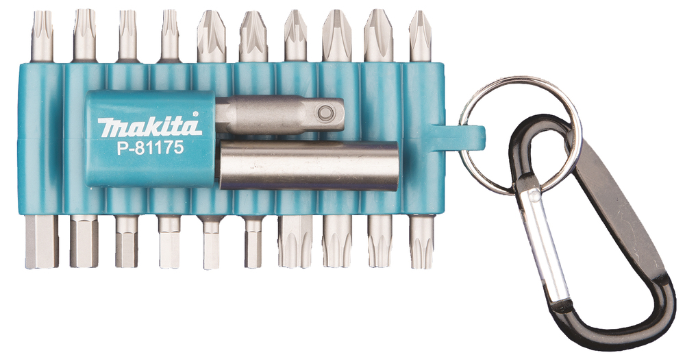Makita Bit-Set mit Karabiner, 22-teilig - PH, PZ, T, 6-kant   - P-81175