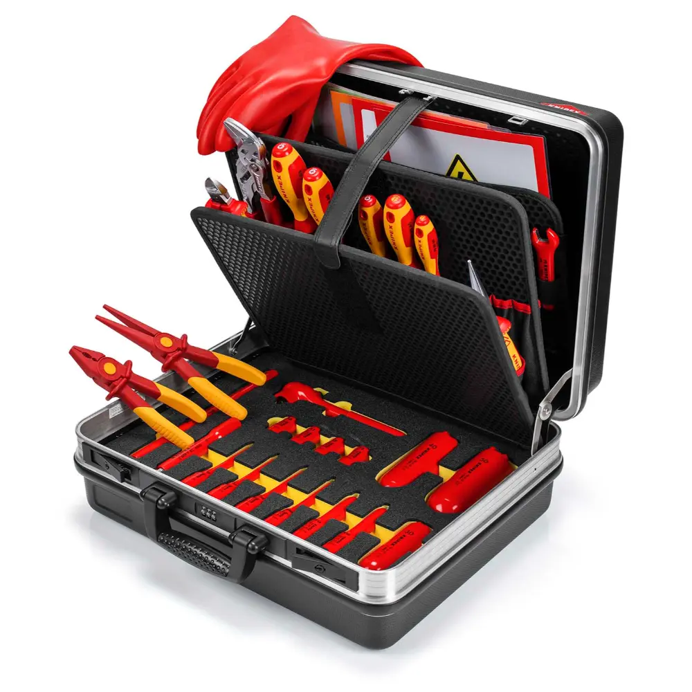 KNIPEX Werkzeugkoffer Basic E-Mobilität 34-teilig 410 mm