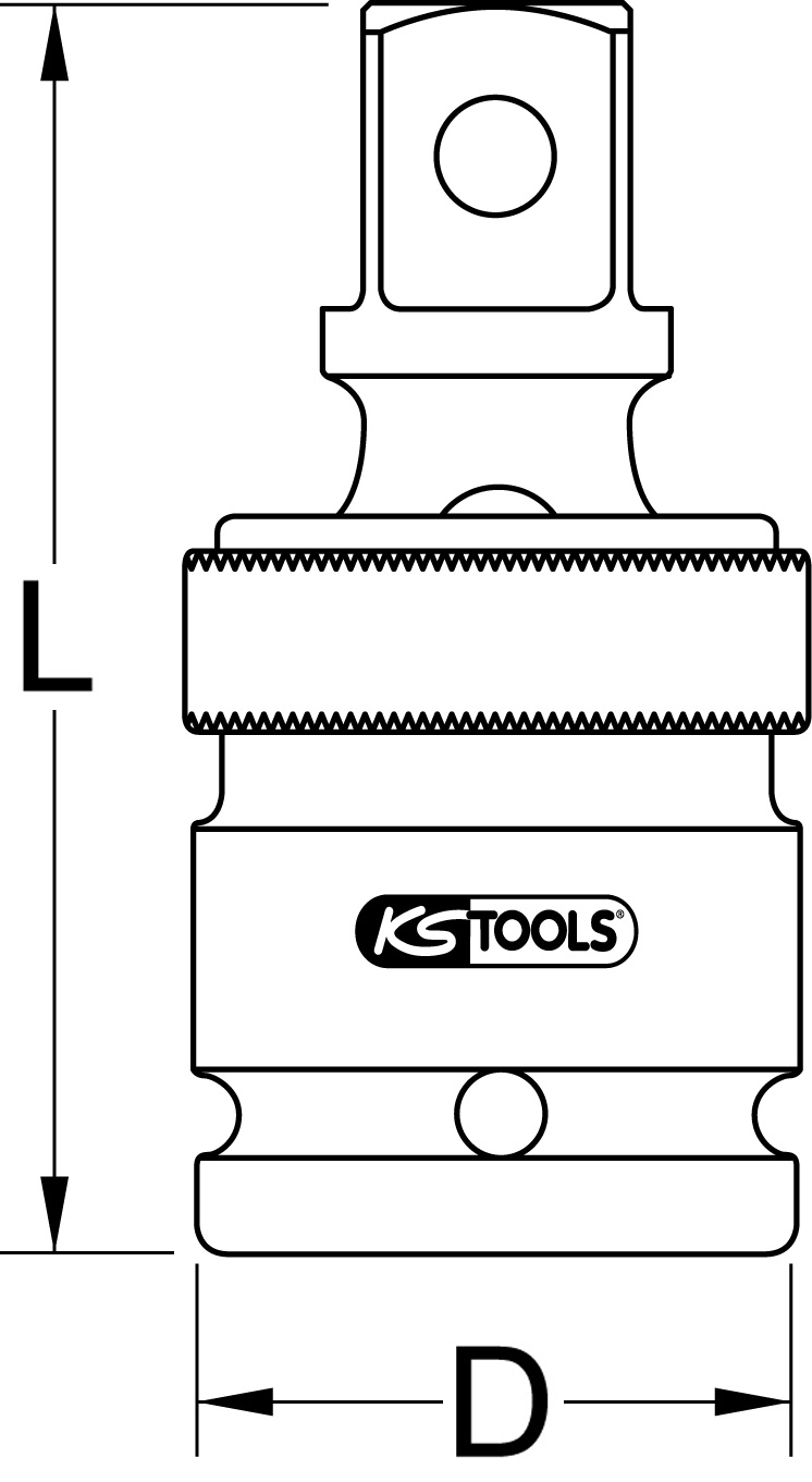 KS Tools 1/2" Kraft-Kugelgelenk