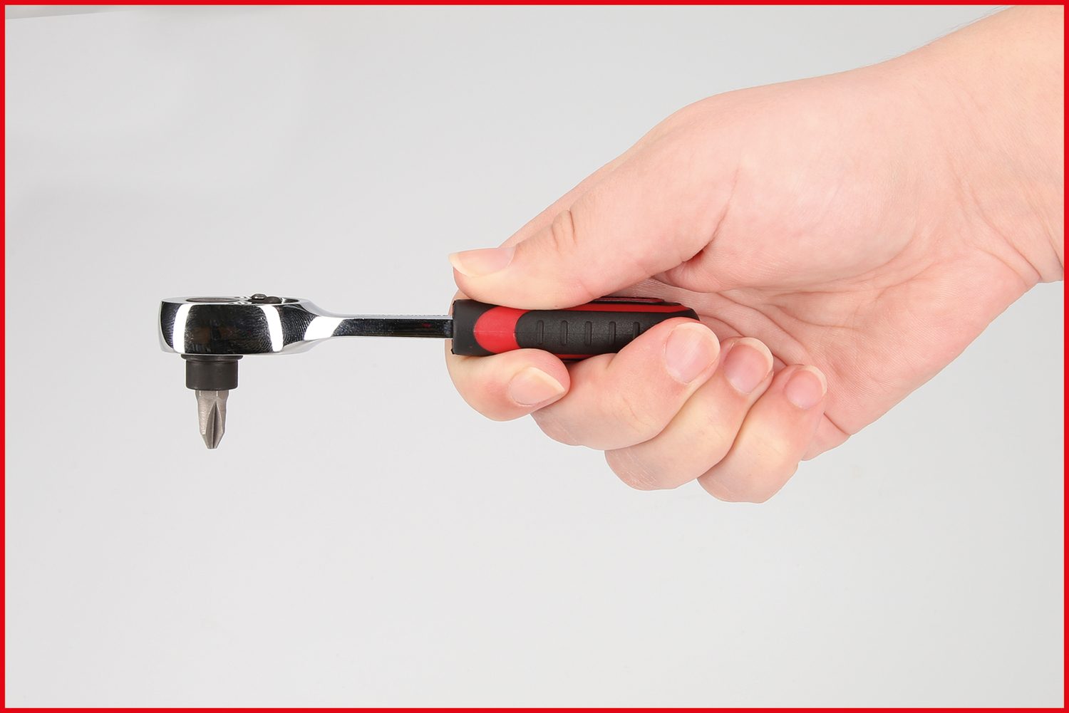 KS Tools 1/4" CHROMEplus Bit-Umschaltknarre, 115mm