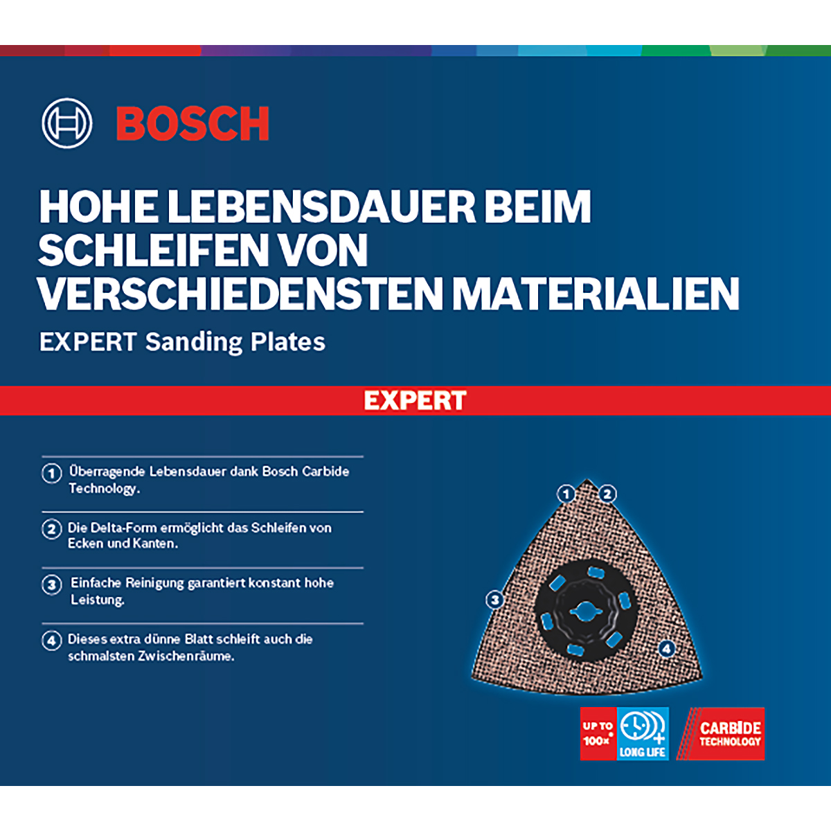 Bosch EXPERT Schleifplatte MAVZ 116 RT4 Blatt für Multifunktionswerkzeuge